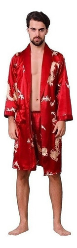Kimono Albornoz Pijamas Ropa (seda Sintética) -