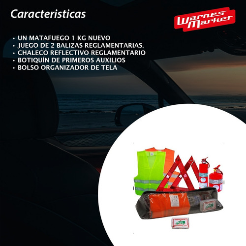 Imagen 2 de 7 de Kit Seguridad Homologado Reglamentario Auto - Vtv