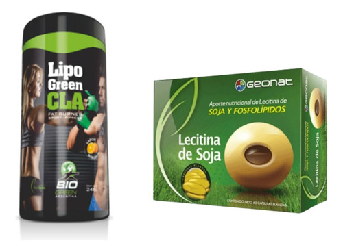 Quemar Grasas Lecitina De Soja Comprimidos + Lipogreen Cla