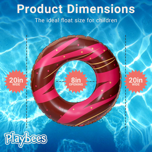 Flotadores Inflables Para Piscina Dona 20 Pulgadas Paquete D Chocolate