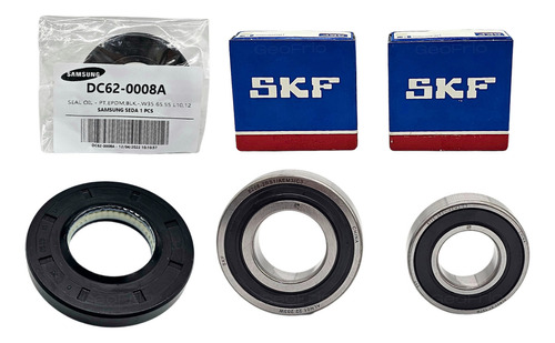 Kit Rolamentos + Retentor Lavadora E Lava E Seca Samsung Skf