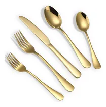 Comprar Juego De Cubiertos Dorados De 20 Piezas Para 4 Dorado