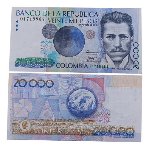 Colombia 20000 Pesos Del 2010 Unc