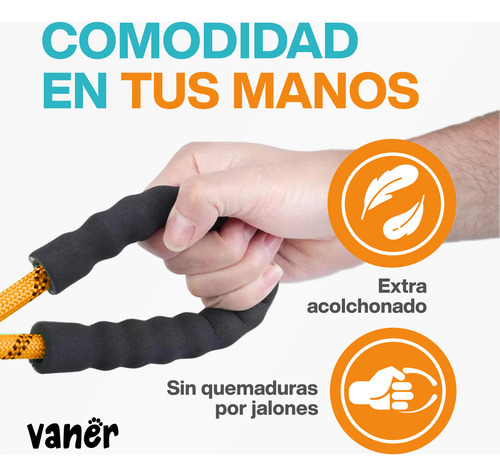 Vaner Correa Para Perro 1 5m Perros Pequeños Medianos y Grandes Color Naranja