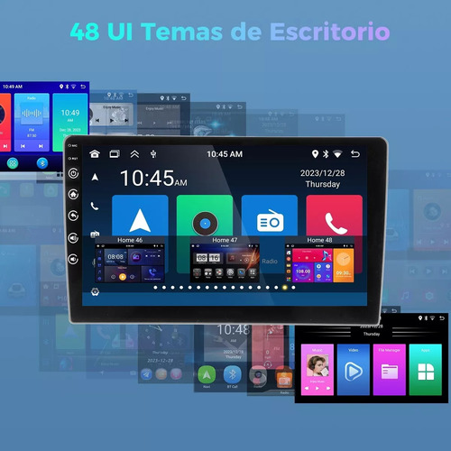 Autoestéreo 2 Din 9" Carplay Android Auto GPS WiFi Cámara Trasera Gearelec