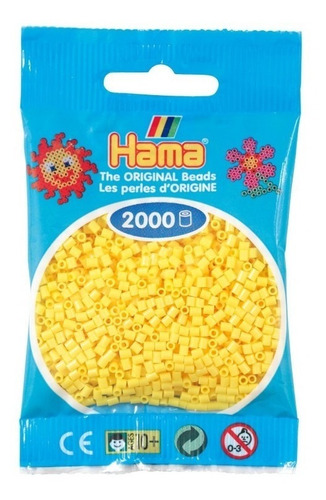 Hama Beads Mini Perler 2000 Unids. Color Amarillo Pixel