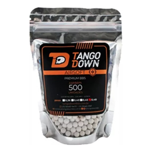 Bbs Bolinhas Tango Down 0,40g 500 Un Sniper Airsoft