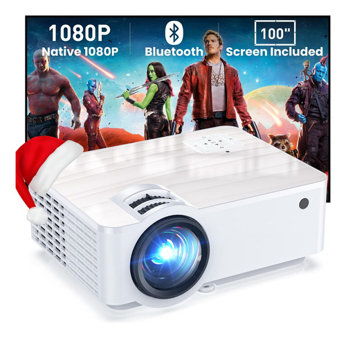 Proyector Groview, Mini Proyector Bluetooth 1080p Con De De