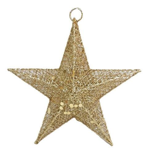 Estrella Alambre 40 Cm Oro #30926/ - Navidad Sheshu