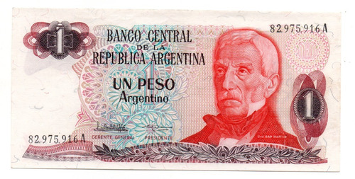 Billete Argentina 1 Peso Argentino Bottero 2604 Sc-