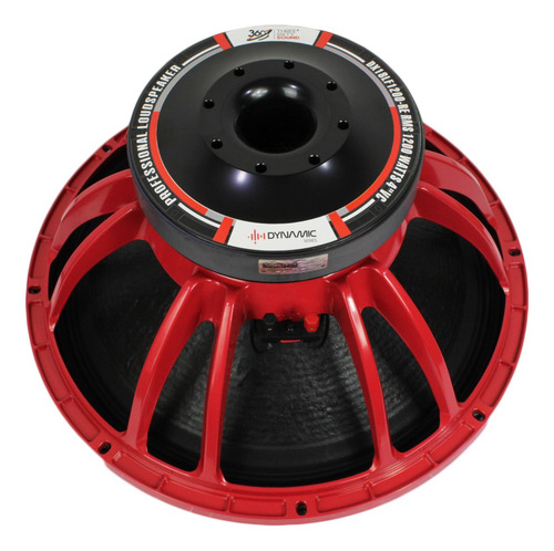 Bocina Dx18lf1200-re De 18puLG 1200w Rms Bobina 4 PuLG Color Rojo