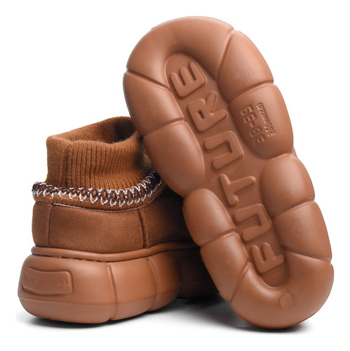 Pantufla Mujer Cerrada Corderito Invierno Importada 370