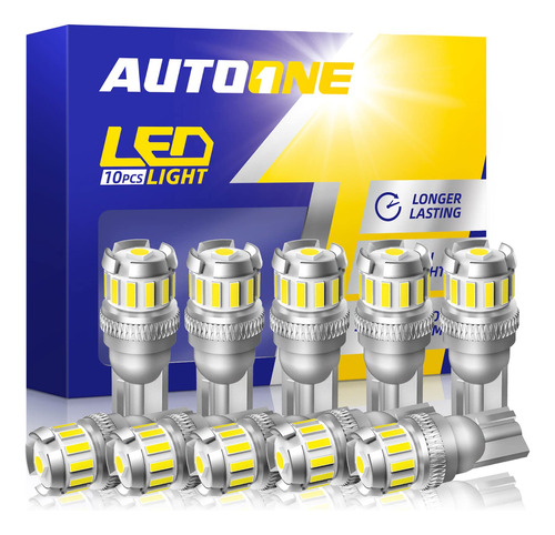 Autoone 194 Bombilla Led, Placa De Licencia Luz 300% High Br