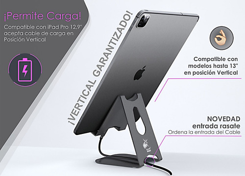 Imagen 4 de 7 de Soporte Tablet Bam T4 iPad Samsung, Etc De 4 A 14 Premium!