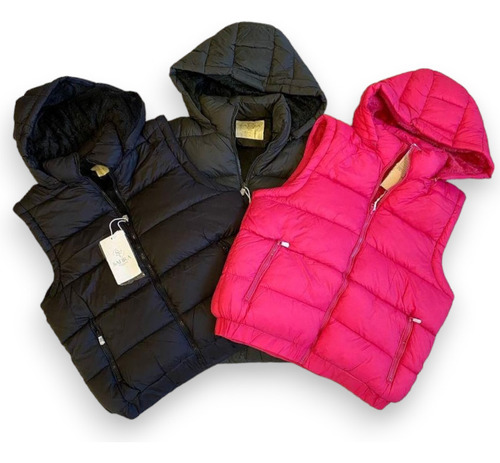 Campera Chaleco Puffer Desmontable 2en1 Impermeable Invierno