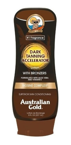 Dark Tanning Accelerator Lotion Bronzer Australian Gold 8 Oz