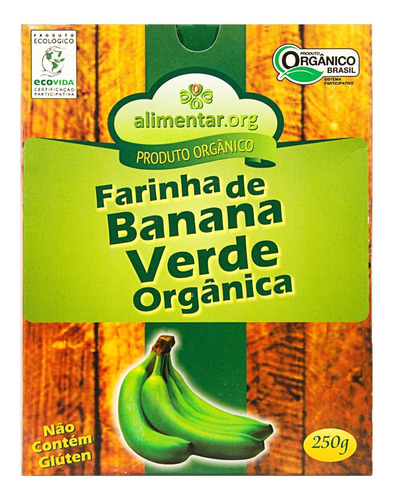 Farinha de Banana Verde Orgânica Alimentar.org Caixa 250g