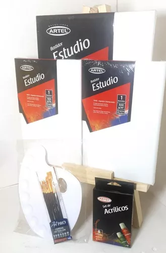 GENERICO Set De Arte Pintura Acrilico Lienzos Para Pintar Bastidor