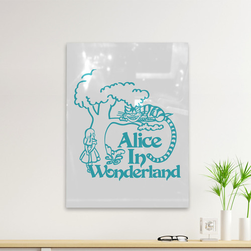 Cuadro Deco Alice And Cat (d1329 Boleto.store)