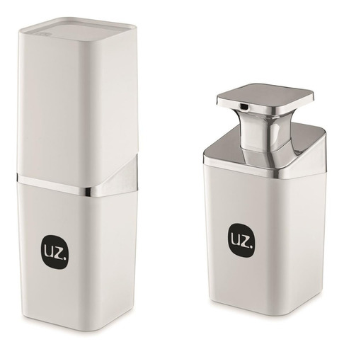 Kit Lavabo Porta Sabonete Líquido Porta Escovas Slim