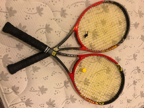 2 Raquetas Tenis Wilson Hyper Pro Staff Federer + Funda