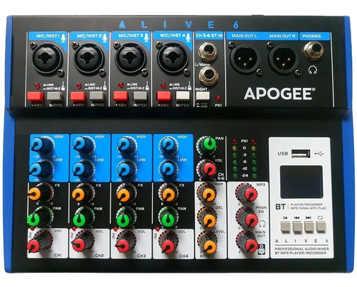 Consola Mixer Apogee Alive 6 Usb Bluetooth 6 Canales P