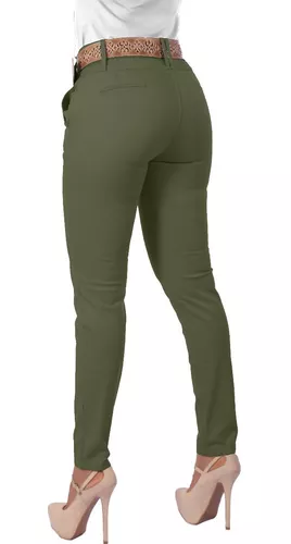 Pantalon Drill Mujer Verde