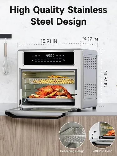 Combo Horno Tostador Y Freidora De Aire 26.4 Litros 18 En 1