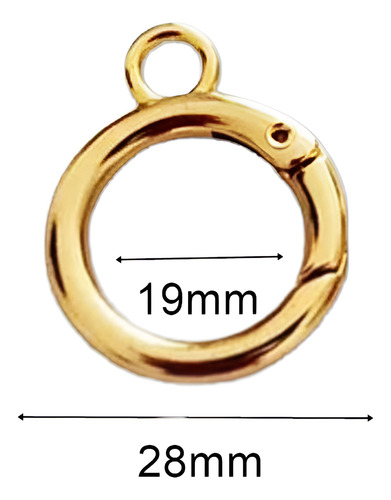 Argola Articulada Mosquetão Com Suporte Para Bolsa 19mm