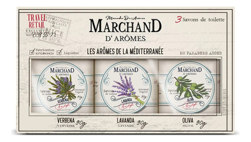 Marchand D`aromes Trio De Jabones Aromas Del Mediterráneo