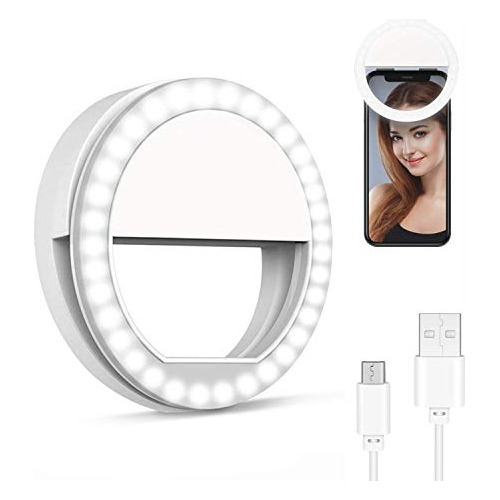 Anillo Luz Led Clip Para 36 Burbuja Recargable Usb iPad C7