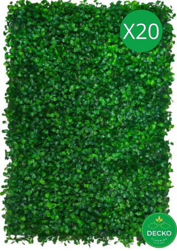 Imagen 1 de 7 de Jardin Vertical Artificial Panel Cesped Packx20u.