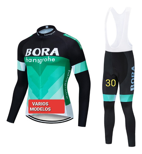 Conjunto De Ciclismo Largo, Calza Con Tiradores + Remera 