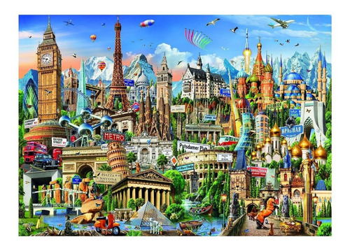 Puzzle Educa Erase Symbols of Europe 17697 de 2000 peças