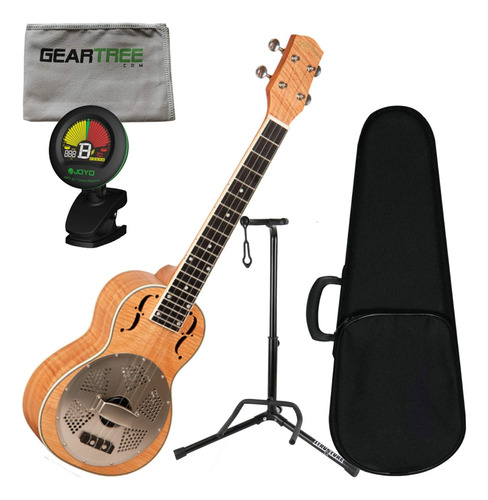 Ukelele Tenor Resonador Arce Rizado Bolsa Tela S