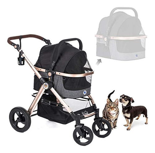 Cochecito De Lujo Hpz Pet Rover Prime 3 En 1 Para Perros/gat