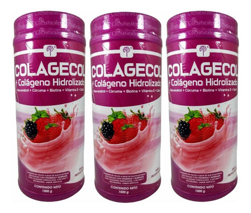 X3 Colágeno Colagecol Hidrolizado+biotina - g a $38