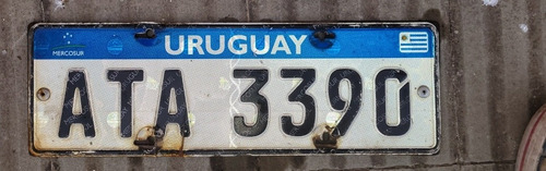 Matricula Uruguay De Coleccion  Ata 3390 Conf