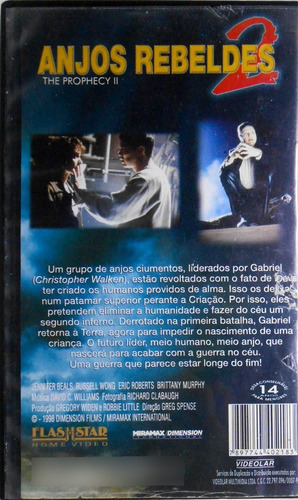 Fita Vhs Anjos Rebeldes 2 Filme Original Christopher Walken