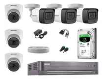 Comprar Kit 6 Cámaras De Seguridad Hikvision 5mp 03 Camaras Audio