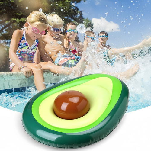 Flotador Inflable De Aguacate Para Piscina Con Bola Flotante