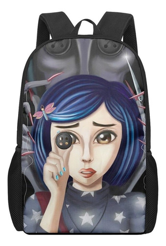 Mochila Escolar For Niños Con Diseño 3d De Coraline The Sec