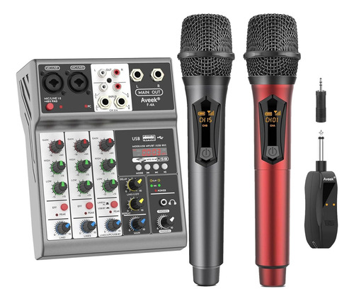 Mezclador De Audio Profesional Y Micrófono Inalámbrico Karao L