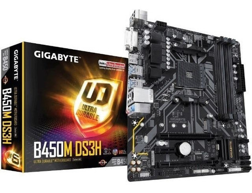 Motherboard Gigabyte B450m Ds3h Amd Am4 Ddr4 Gamer Tranza