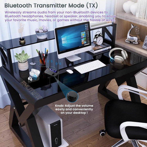 Bluetooth Transmitter Receiver Emuteck Long Range 2-in-1