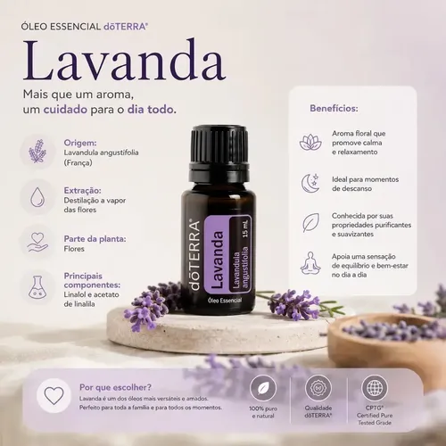 dōTERRA Lavender エッセンシャルオイル 15mL Lavender - Óleo Essencial De Lavanda 15ml - Doterra | Parcelamento