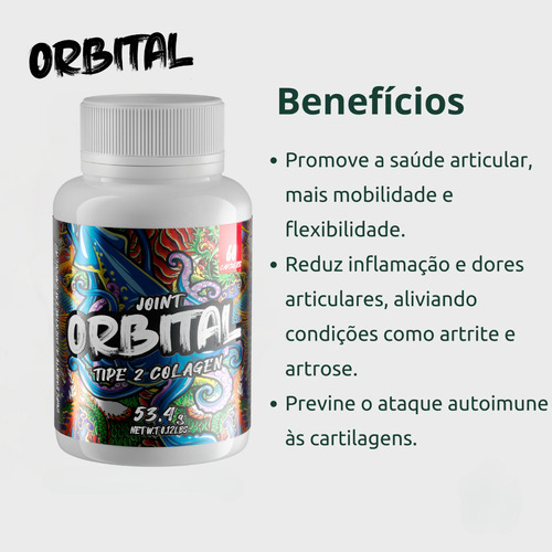 Joint Com Colageno Tipo 2 Cápsulas Sabor Sem Sabor Orbital