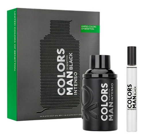 Benetton Colors Black Intenso Perfume Para Hombre Volumen De La Unidad 100 Ml