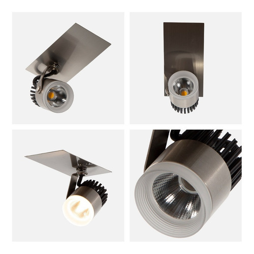 Lámpara Techo Moderno Níquel Satinado Lumimexico 21808-4 Luz Led Integrado 5w