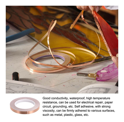 Adhesivo Conductivo De Papel De Aluminio De Cobre Rebower, A